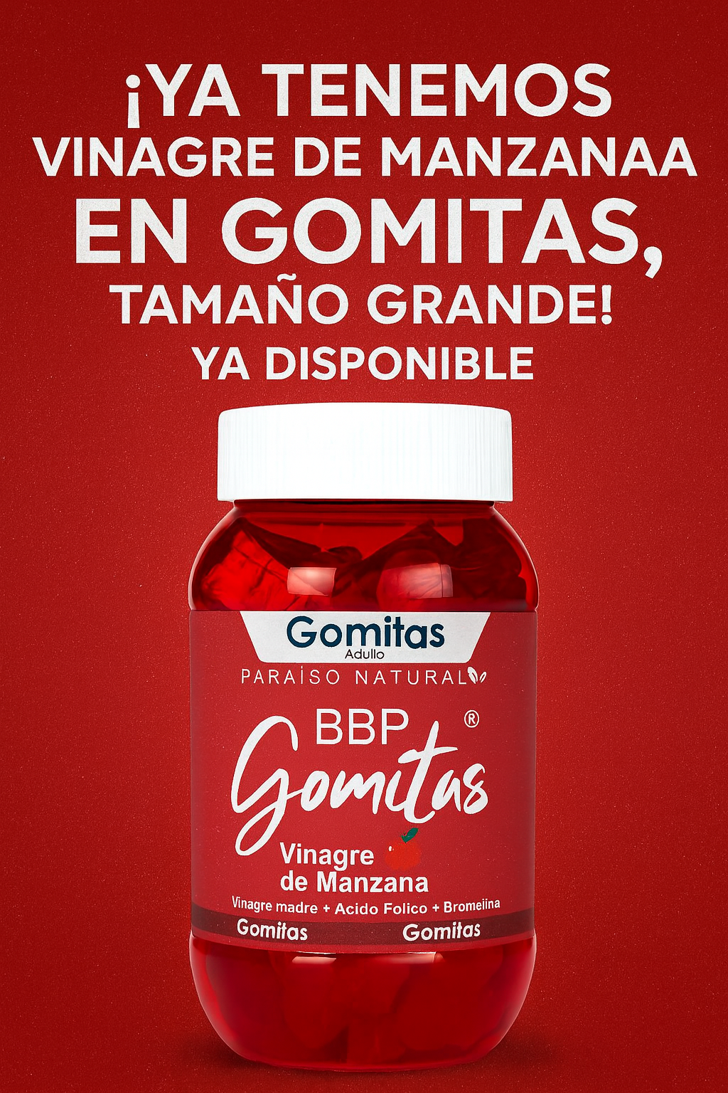 Gomitas. Vinagre de Manzana C/120