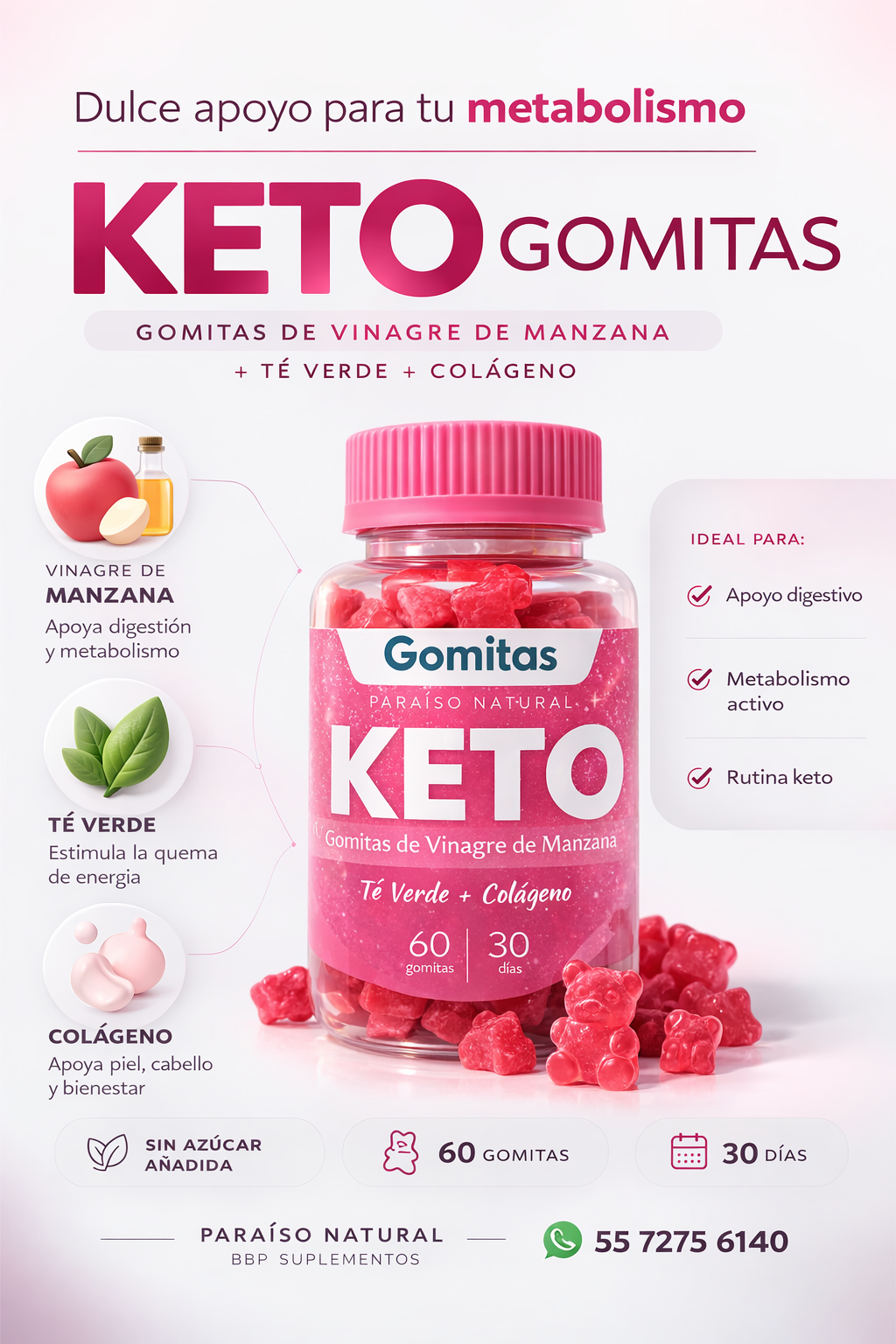 Gomitas. Keto BBP c/60 ❤️‍🔥