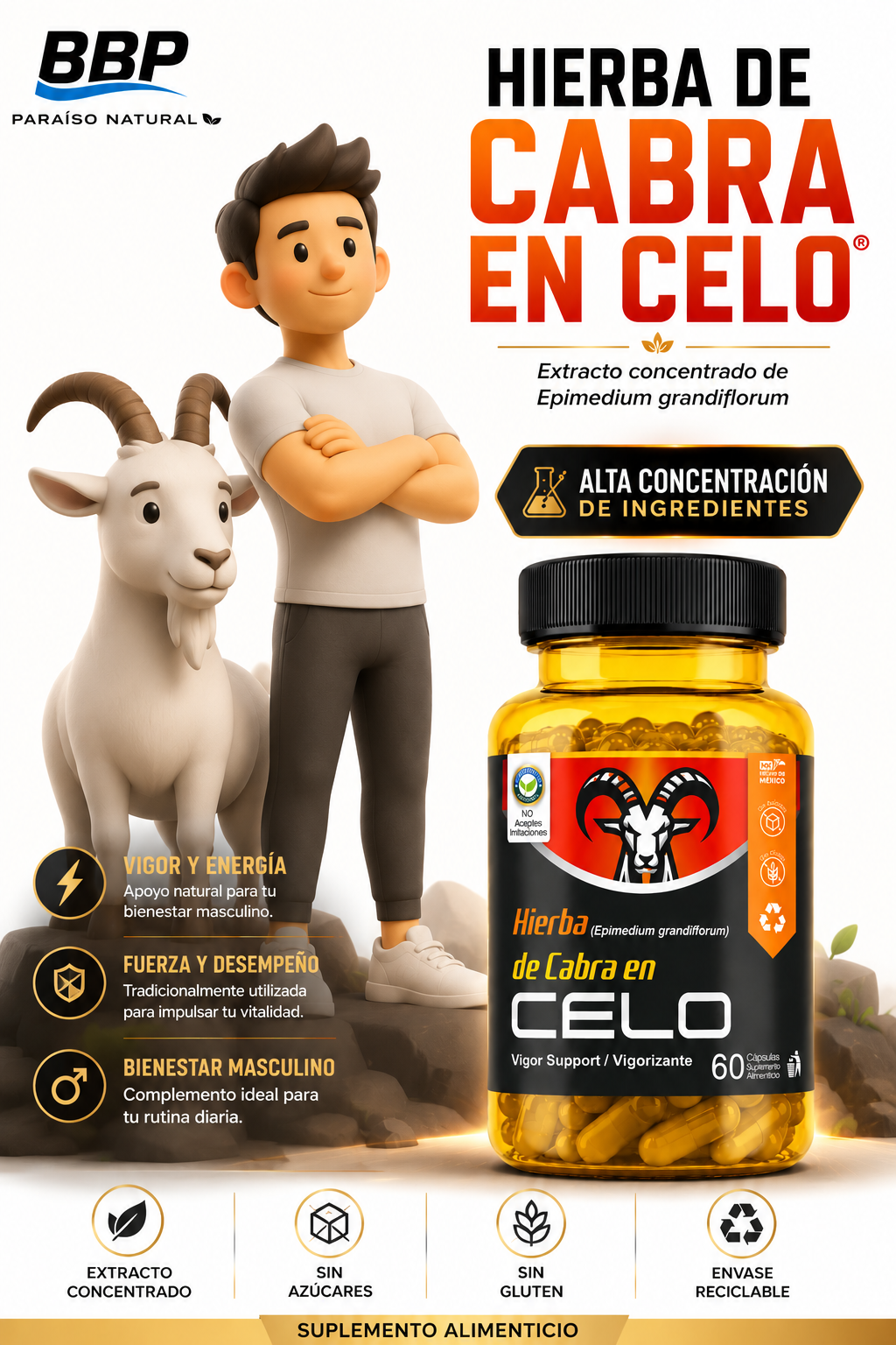 Cápsula. Hierba de Cabra C/60