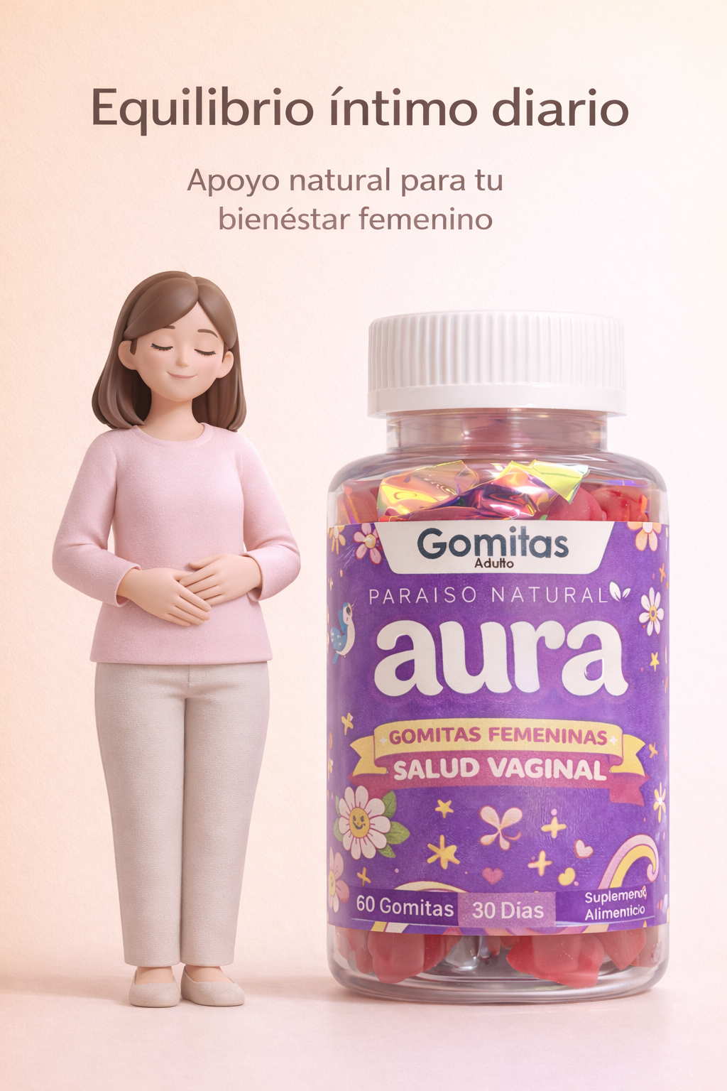 Gomitas. Aura C/60 BBP Paraiso Natural