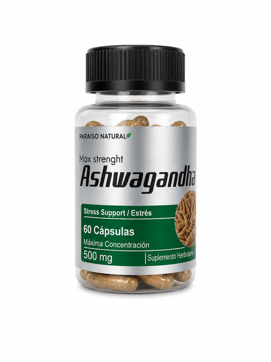 Capsula. Ashwawandha c/90 Paraíso Natural Máxima Concentración