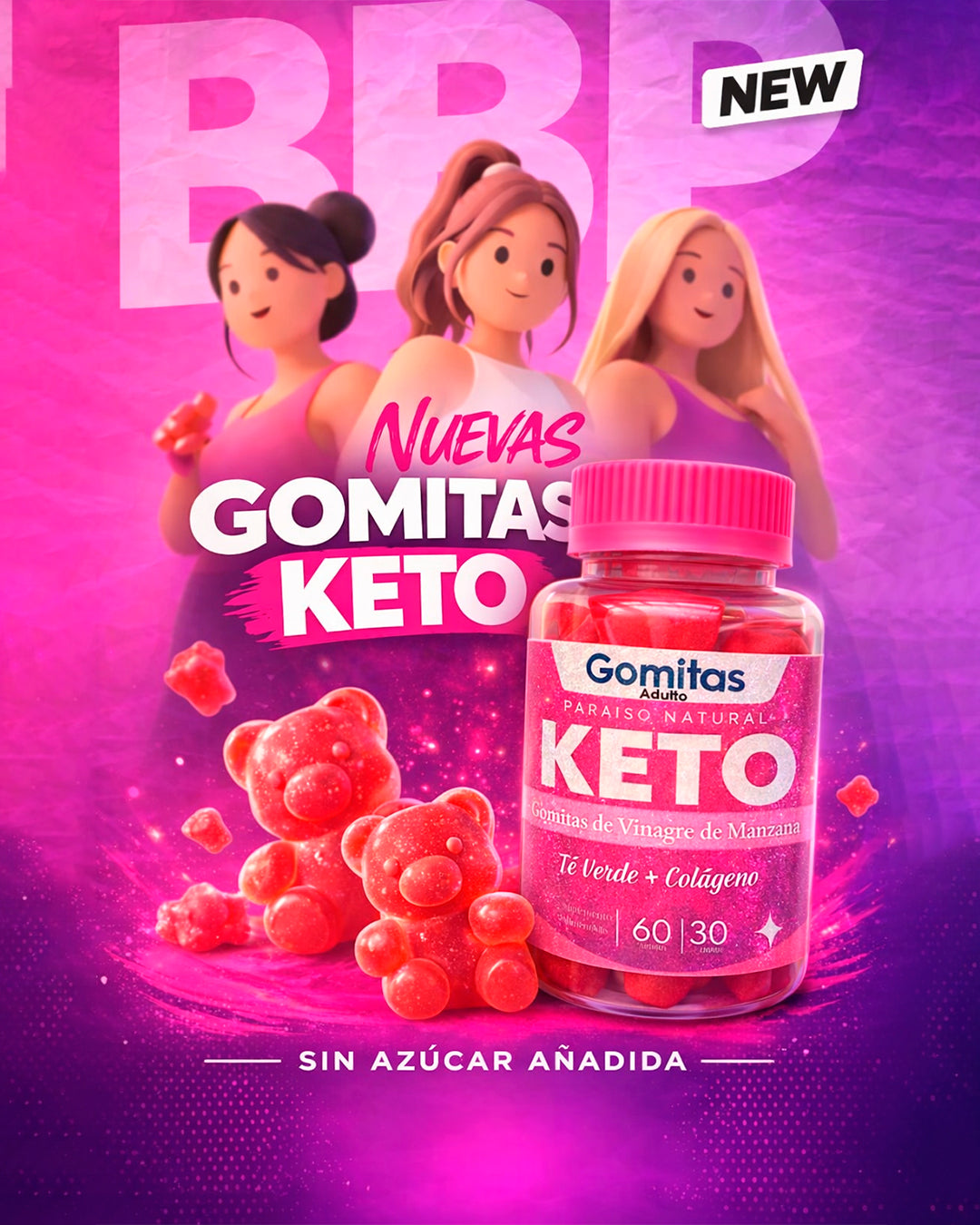Gomitas. Keto BBP c/60 ❤️‍🔥