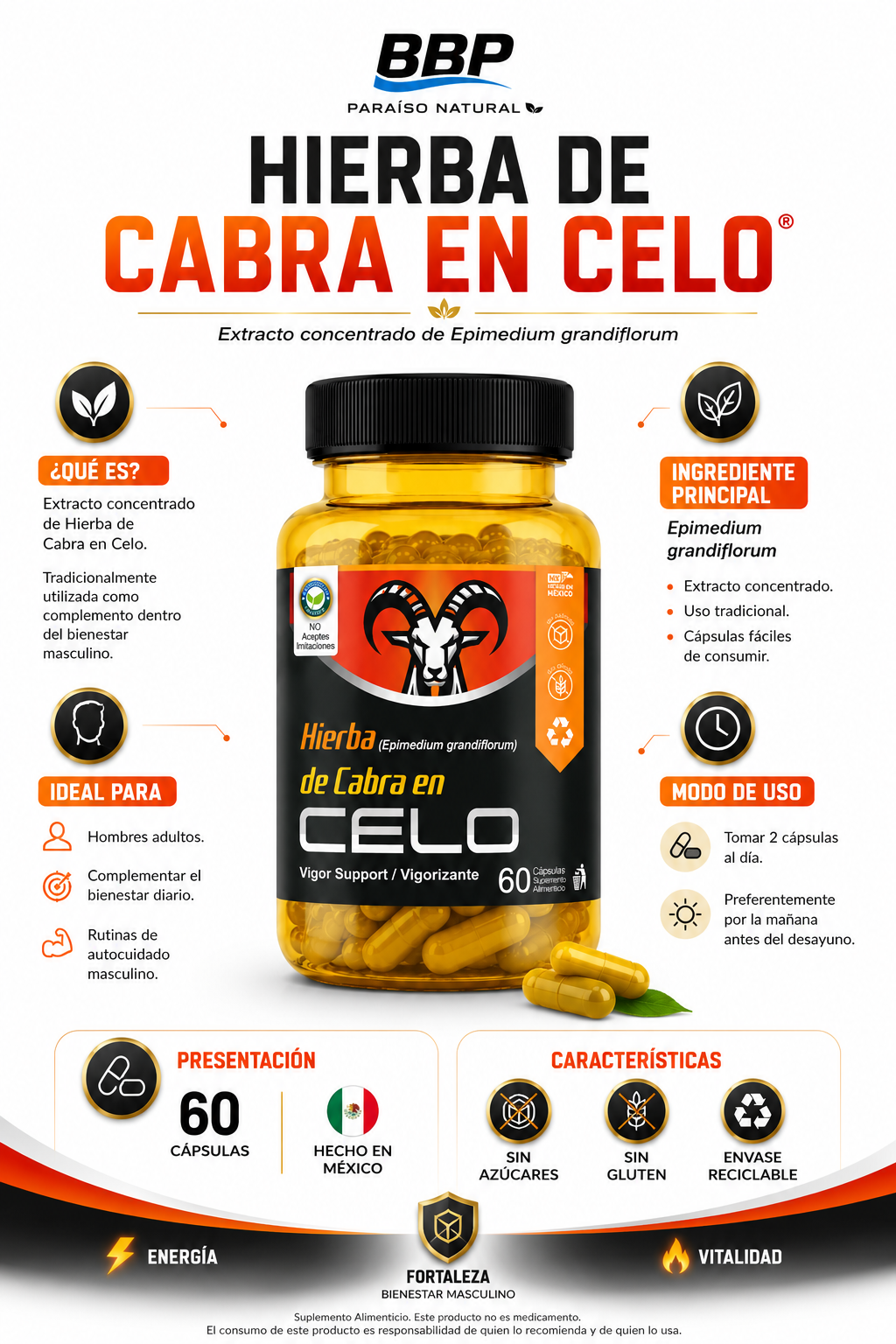 Cápsula. Hierba de Cabra C/60