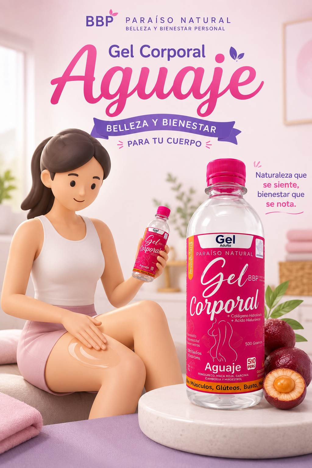 Gel. Aguaje Rosa BBP® C/500 grs